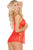 Rhinestone Red Valentine Lace Babydoll