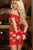 Red Seamless Strappy Heart Valentine Chemise