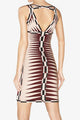 Individual Red Zebra Print Bandage Dress