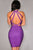 Purple Strappy Cut-Out Back Bandage Dress