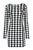 Long Sleeve Black White Diamond Pattern Vintage Dress