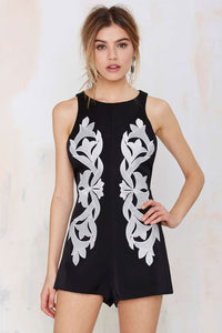 Morning Shadow Embroidered Romper