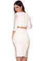 White Bandage 2pcs Skirt Set