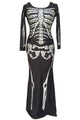 Long Skeleton Dress Adult Halloween Costume
