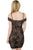 Black Lace Nude Illusion Off-shoulder Mini Dress
