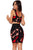 Red and Black Bandage Two-piece Dress