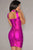 New Fashion Rosy Foil Print Bandage Dress Celebrity Style