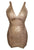 Metallic V-neck Backless Bodycon Cocktail Party Bandage Dress