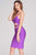 Purple Cut Out Bandage Dress with Spaghetti Straps