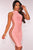 Pink Lace up Contour Bandage Dress