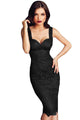 Black Lace Push-up Bodycon Dress
