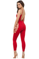 Red Reveal Assets Lace-up Jumpsuit