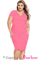 Rosy Pleated Curvaceous Midi Dress