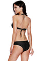 Black Cut out Vintage Pinup Female Two Piece Tankini