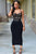 Bustier Lace Top Black Bodycon Dress