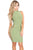 Green Lace up Contour Bandage Dress