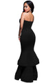 Black Strapless Padded Ponte Gown