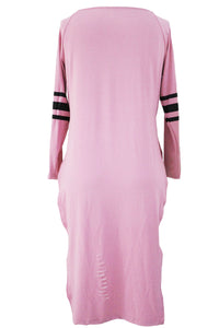 Stylish Print Pink Sleeved Long Back Shirt