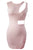 Pink Asymmetric Cutout Sexy Mini Club Dress