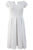 Solid White Thick Flare Midi Vintage Dress