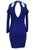 Blue Funky Studded Cutout Cold Shoulder Dress