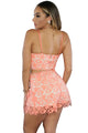 Pinkish Orange 2pcs Sexy Women Crop Top Shorts Set
