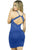 Blue Club Fashion Ruched Bodycon Dress