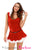 Soft Fur Trim Red Santa Teddy and Skirt Costume