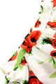 Orange Flower African Print Maxi Skirt