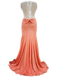 Orange Lace Glamour Split Maxi Party Dress