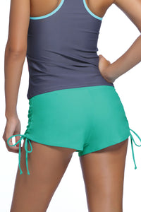 Green Ruched Side Swimsuit Bottom