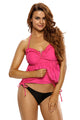 Rosy Halter Bikini Top One Piece Adjustable Swim Dress