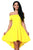 Yellow All The Rage Skater Dress