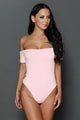 Pink Off Shoulder Bodysuit