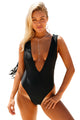 Super Low V Neck Fringed One-piece Swimsuit