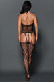 Black Lace Sheer Hollow Out Fishnet Body Stocking