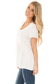 White Sweetheart Neckline Babydoll Style T-shirt