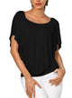 Black Multi-way Ruffle Women Top