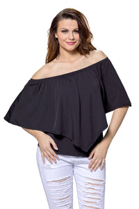 Black Multi-way Ruffle Women Top