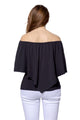 Black Multi-way Ruffle Women Top