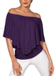 Purple Multi-way Ruffle Women Top