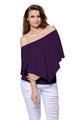 Purple Multi-way Ruffle Women Top