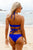Royal Blue Strappy Crisscross Sexy Two Piece Swimsuit