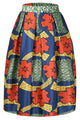 Vintage High Waist Floral A-lined Midi Skirt