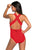 Red Self Tie One Piece Swimsuit