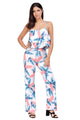 Tropical Forest Ruffled Crop Top and Pants Set