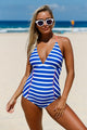 Chambray One Piece Bathing Suit