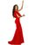 Red Ruffle One Shoulder Elegant Mermaid Dress