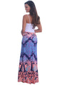 Orange Plant Printed Maxi Skirt