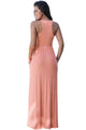 Pink Racerback Maxi Dress with Pockets